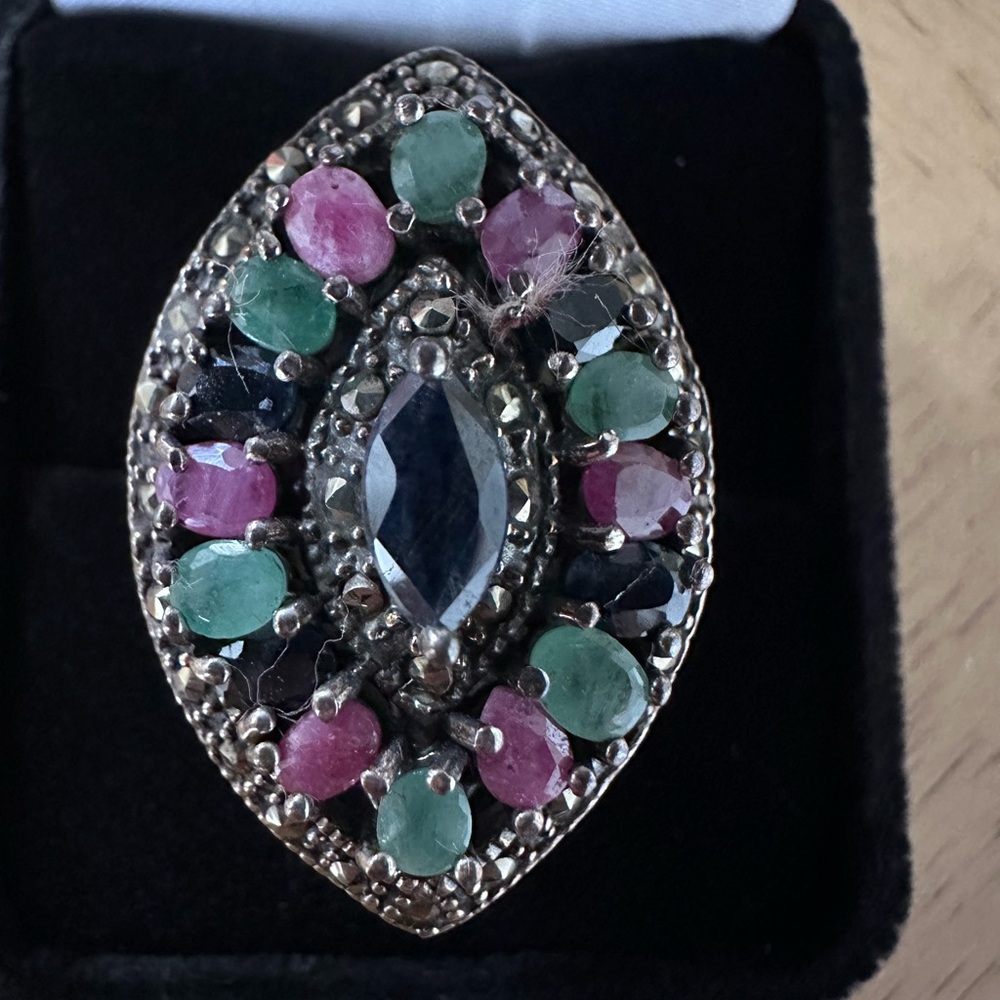 Elegant Multicolor Gemstone Ring